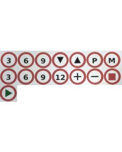 Set etichette adesive tasti per console tapis roulant